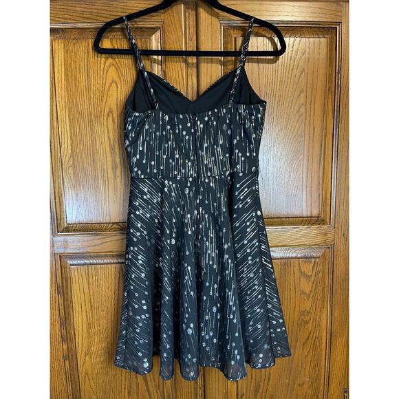 Trixxi Juniors Sz 3 Black and Silver Fit & Flare Dress Party Dance - Picture 7 of 14